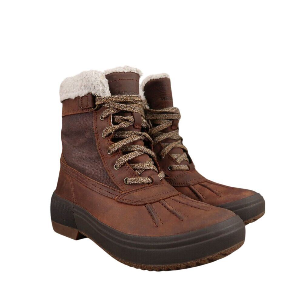 Merrell Shoes Womens 6 Boots Leather Winter Haven Mid Polar Waterproof Lace Up